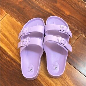 Shade & Shore Lavender Slide Sandals